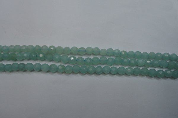 CAM905 15.5 inches 4mm faceted round amazonite gemstone beads wholesale