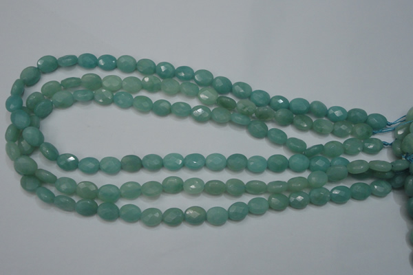CAM950 15.5 inches 8*10mm faceted oval amazonite gemstone beads wholesale
