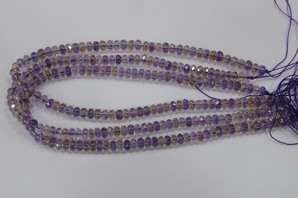 CAN15 15.5 inches 4*6mm faceted rondelle natural ametrine beads