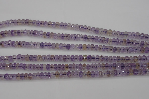 CAN158 15.5 inches 4*6mm faceted rondelle natural ametrine beads