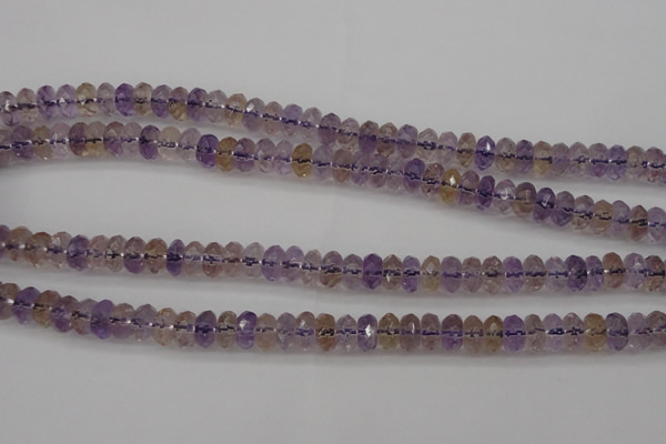 CAN159 15.5 inches 5*8mm faceted rondelle natural ametrine beads