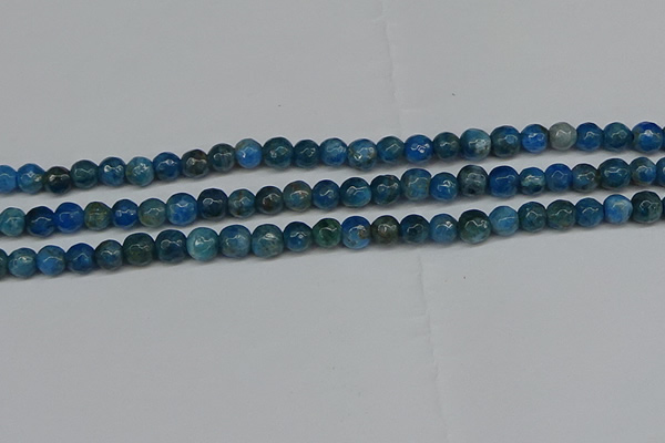 CAP521 15.5 inches 6mm faceted round apatite gemstone beads