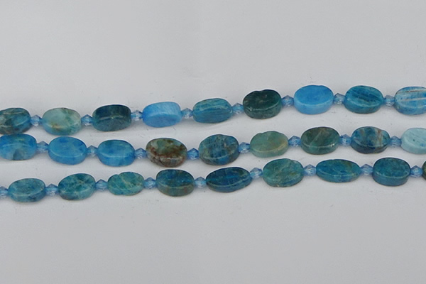 CAP550 15.5 inches 8*12mm oval apatite gemstone beads
