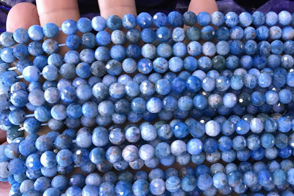 CAP593 15.5 inches 6mm faceted round apatite gemstone beads