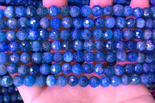 CAP658 15.5 inches 6mm faceted round apatite gemstone beads