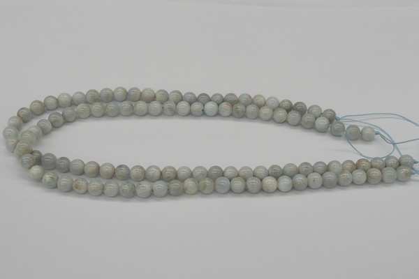 CAQ101 15.5 inches 6mm round AB grade natural aquamarine beads