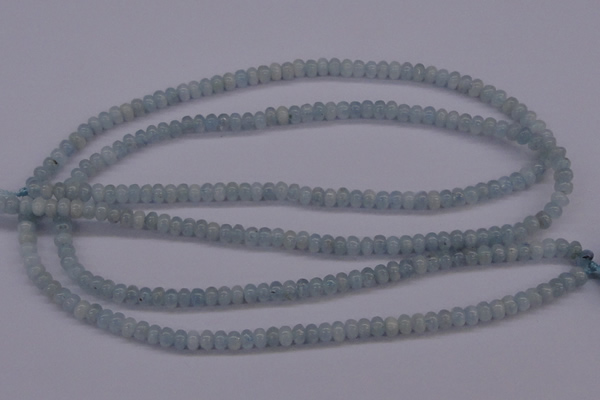 CAQ136 15.5 inches 3*4mm rondelle natural aquamarine beads