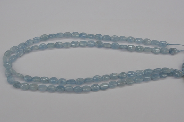 CAQ142 15.5 inches 8*10mm oval natural aquamarine beads wholesale