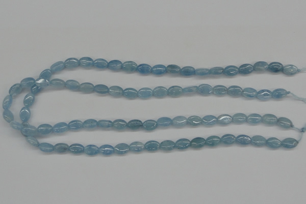 CAQ143 15.5 inches 8*10mm oval natural aquamarine beads wholesale