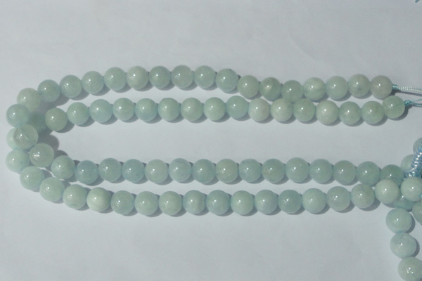 CAQ203 15.5 inches 12mm round natural aquamarine beads wholesale
