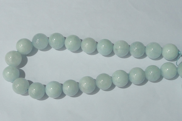 CAQ207 15.5 inches 18mm round natural aquamarine beads wholesale
