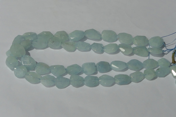 CAQ211 15.5 inches 16*18mm faceted nugget natural aquamarine beads