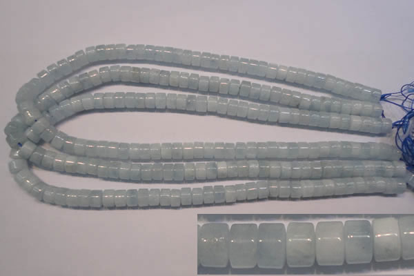 CAQ301 15.5 inches 5*8mm tyre natural aquamarine beads wholesale