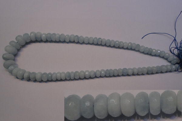 CAQ311 15.5 inches 5*7mm – 8*14mm faceted rondelle aquamarine beads