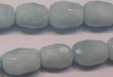 CAQ318 15.5 inches 13*18mm faceted nuggets natural aquamarine beads
