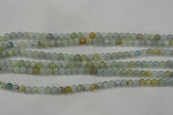 CAQ452 15.5 inches 6mm round aquamarine beads wholesale