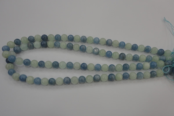 CAQ471 15.5 inches 8mm round natural aquamarine beads