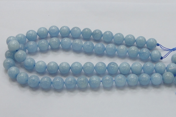 CAQ50 15.5 inches 14mm round natural aquamarine gemstone beads