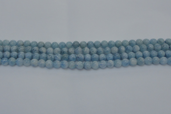 CAQ510 15.5 inches 7mm round A+ grade natural aquamarine beads