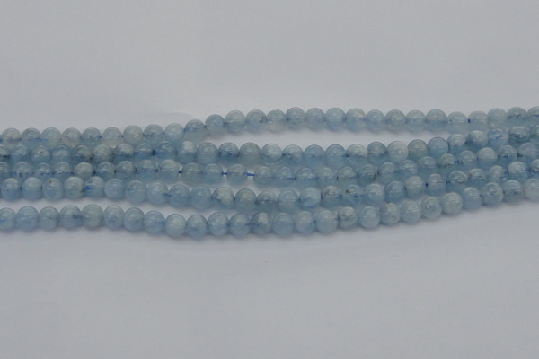 CAQ518 15.5 inches 6mm round AA grade natural aquamarine beads