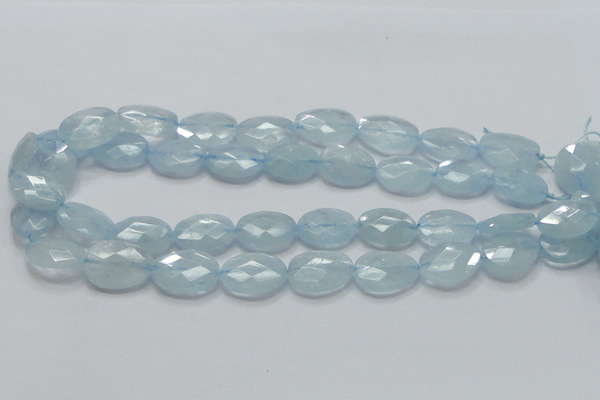 CAQ52 15.5 inches 15*20mm faceted oval natural aquamarine beads