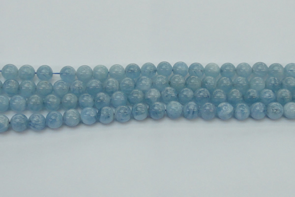 CAQ529 15.5 inches 8mm round AA+ grade natural aquamarine beads