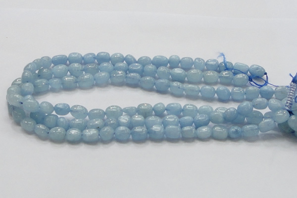 CAQ57 15.5 inches 10*12mm nugget natural aquamarine gemstone beads