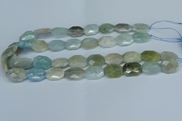 CAQ590 15.5 inches 15*20mm faceted freeform aquamarine beads