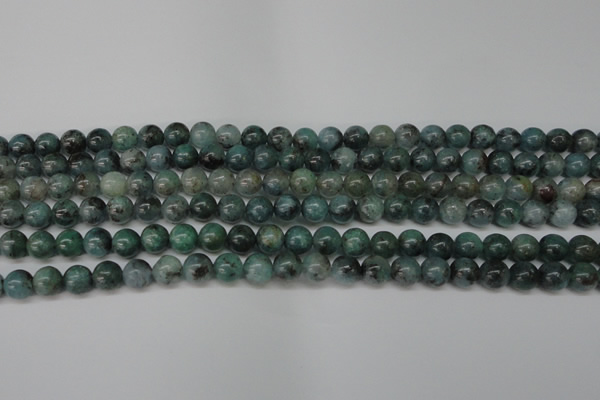 CAQ601 15.5 inches 6mm round aquamarine gemstone beads