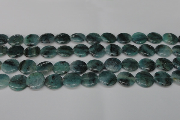 CAQ622 15.5 inches 18mm flat round aquamarine gemstone beads
