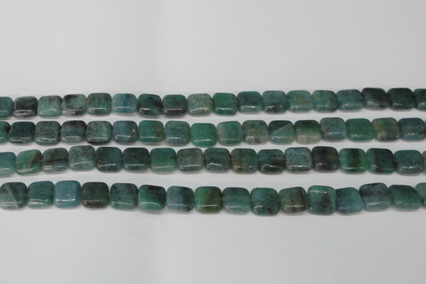 CAQ636 15.5 inches 10*10mm square aquamarine gemstone beads