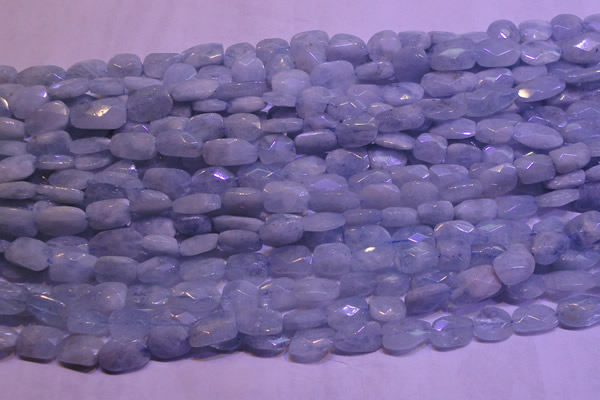 CAQ651 15.5 inches 8*12mm - 10*14mm faceted freeform aquamarine beads
