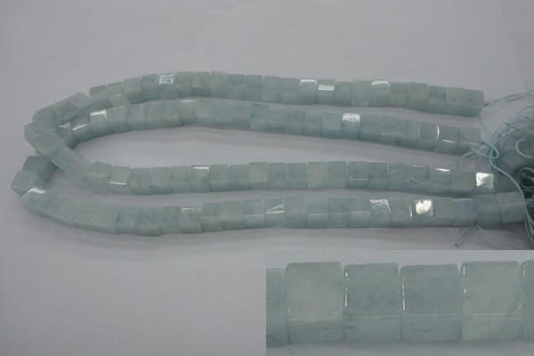 CAQ66 15.5 inches 8*8mm cube natural aquamarine beads wholesale