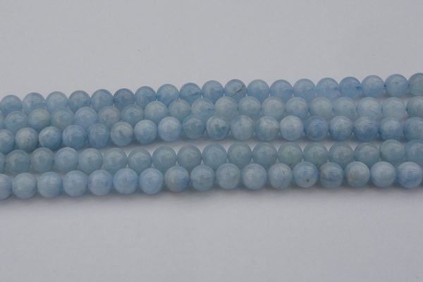 CAQ702 15.5 inches 8mm round natural aquamarine beads wholesale