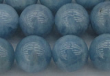 CAQ705 15.5 inches 14mm round natural aquamarine beads wholesale