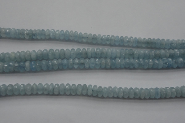 CAQ75 15.5 inches 3*7mm faceted rondelle A grade aquamarine beads
