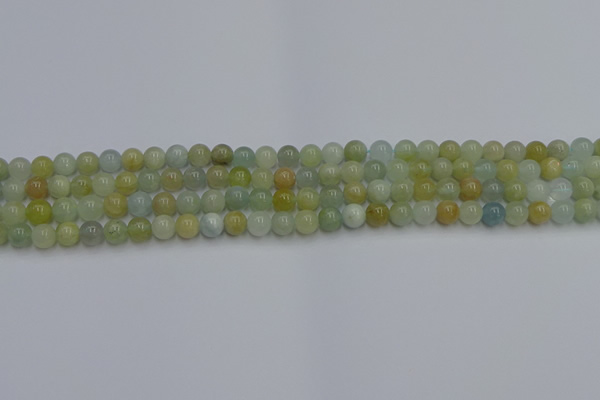 CAQ751 15.5 inches 6mm round aquamarine beads wholesale