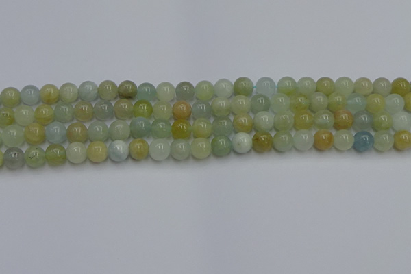 CAQ752 15.5 inches 8mm round aquamarine beads wholesale