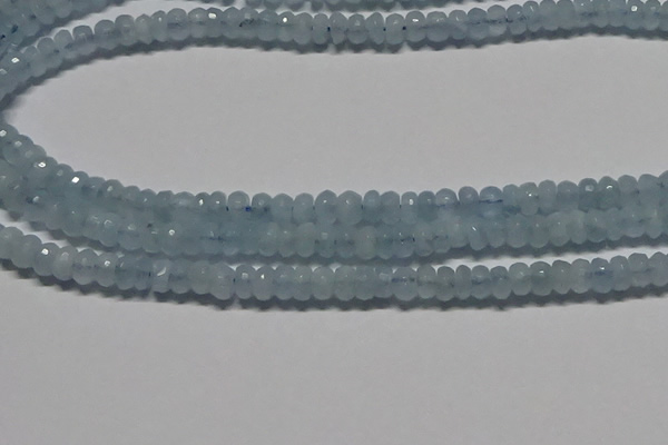 CAQ760 15.5 inches 4*6mm faceted rondelle aquamarine beads