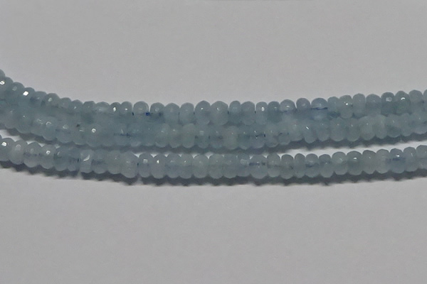 CAQ762 15.5 inches 6*10mm faceted rondelle aquamarine beads