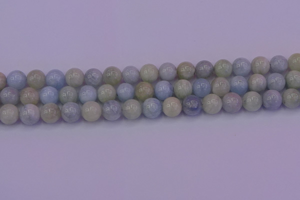 CAQ783 15.5 inches 10mm round natural aquamarine beads