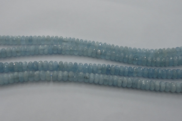 CAQ80 15.5 inches 3*7mm faceted rondelle AA grade aquamarine beads