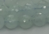 CAQ822 15.5 inches 10mm faceted round aquamarine beads wholesale