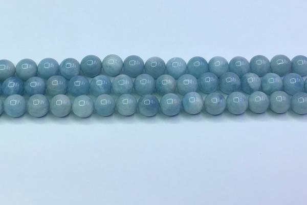 CAQ866 15.5 inches 8mm round aquamarine gemstone beads wholesale