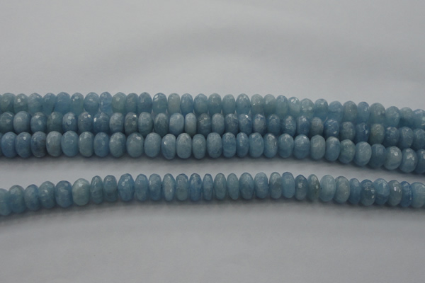 CAQ88 15.5 inches 5*9mm faceted rondelle AA grade aquamarine beads