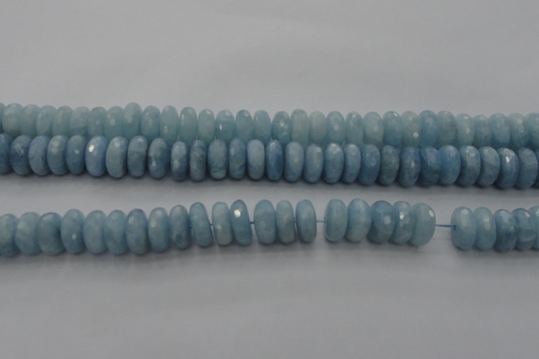 CAQ90 15.5 inches 6*13mm faceted rondelle AA grade aquamarine beads