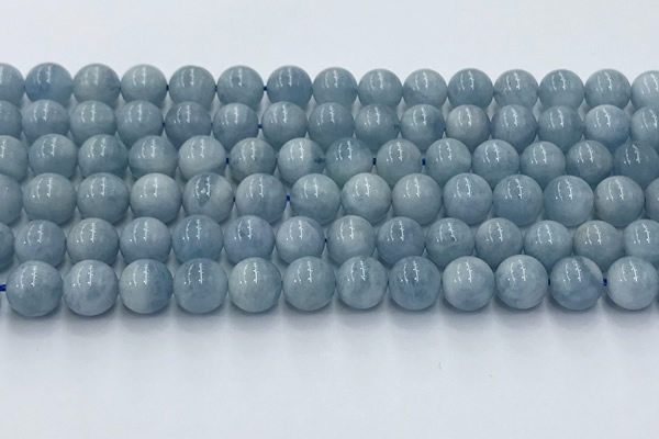 CAQ907 15.5 inches 8mm round aquamarine gemstone beads