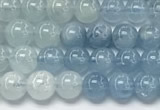 CAQ935 15 inches 6mm round aquamarine gemstone beads