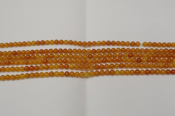 CAR101 15.5 inches 4mm round natural amber beads