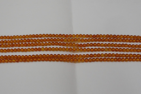 CAR105 15.5 inches 3mm round natural amber beads